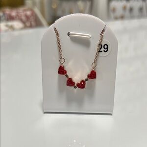 Elegant Red Heart Necklace